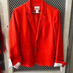 Bright orange J. crew Jacket